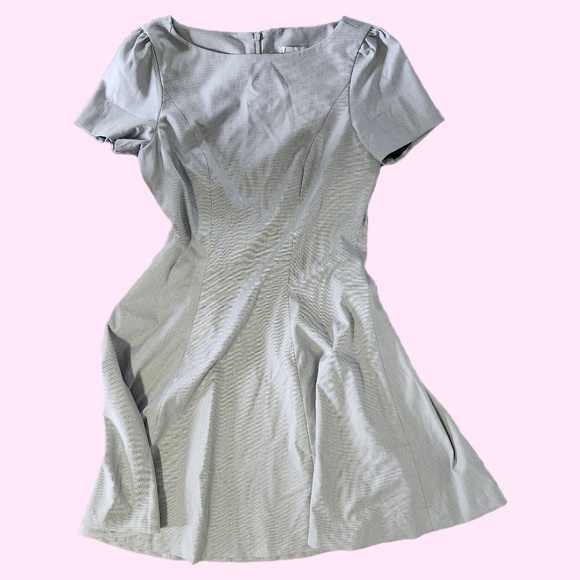 H&M Grey Fit & Flair Office Dress - Picture 1 of 3
